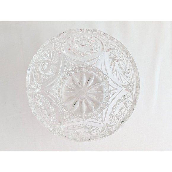 Clear Glass Round Pedestal Candy Bowl Vintage Pressed Glass Small Glass Bowl - Picture 8 of 10